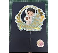 Cake Topper La Mia Prima Comunione per Ragazzi, Decorazione per Torte, Tema Comunione