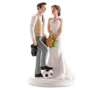 Cake Topper Matrimonio Sposi Calcio 18 cm