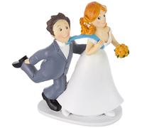 Cake topper Mopec Sposo trascinato per la cravatta