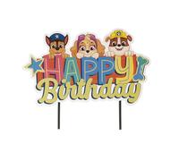 Cake Topper Paw Patrol Decorazione per Torta Happy Birthday in Carta