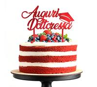 Cake Topper per Torta Laurea | Auguri Dottoressa o Dottore con Tocco | Ideale per Torta e Dolci per Graduation Party | Decorazioni Addobbi e Accessori per Congratulazioni Laurea