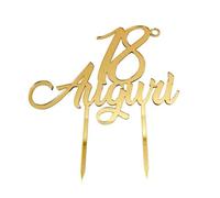 Cake topper Plexi oro 18 Auguri