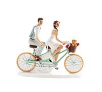 Cake topper resina sposi deluxe "Bicicletta" Cm. 16x18
