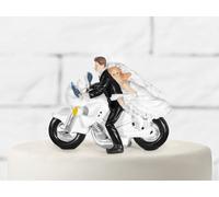 Cake topper resina sposi moto Cm. 11,5