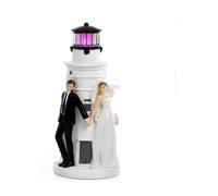 Cake topper sposi e faro 9,2x5,6xh.21 cm PAB-PB15346-1