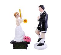 Cake Topper Tema Calcio in Resina Matrimonio Coppia Sposi | Decorazione per Celebrazioni e Wedding Party, Figura Sintetica che Non Si Deforma e Non Sbiadisce