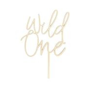 Cake Topper Wild One in legno, 22 cm, decorazione di compleanno, 1 anno, decorazione per torta di compleanno per bambini, baby shower, decorazione per torta di compleanno, colore naturale