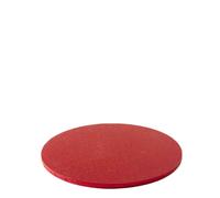 Cakeboard vassoio Sottotorta rotondo rivestito rosso Ø25 h 1,2 cm