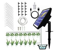 CAKEEYUM 1 Set Sistema di Irrigazione a Goccia Solare, Irrigatore per Piante Automatico Ecologico da 15 Vasi con Temporizzazione Regolabile Efficiente Sistema di Irrigazione da Giardino per a Gocc