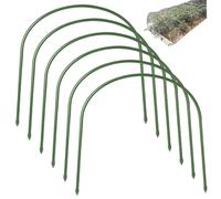 CAKEEYUM 6 Pezzi di Cerchi da Giardino per Letti rialzati 18, 9x19, 7 Pollici di Cerchi Serra Senza ruggine coltivano Tunnel per Il Supporto delle Piante in Tessuto da Giardino.