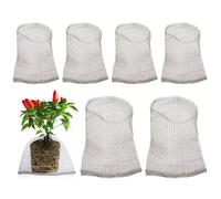 CAKEEYUM 6pcs cestini Gopher 24x24 in Acciaio Inossidabile a Maglie traspirabile Cesto Insetto e Sacchetti di Protezione da Frutta a Prova di arrugginitura per Fiore di Frutta vegetale.