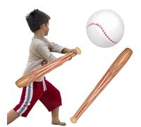 CAKEEYUM Baseball Beach Ball Inflatable Baseball Bat Ball Set Pool Float for Pool Beach Fun Sports Game 3PCS