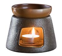 CAKEEYUM Bruciatori a Fusione di Cera Bruciatore a Olio Essenziale in Ceramica Portacandele per Candele per casa, Ufficio, Palestra, Spa Studio Bruciatori Fusione di Cera Nera, bruciatore Olio, Esse