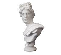 CAKEEYUM Classico Dio greco del sole e della poesia Testa busto Statua Scultura romana Figurina 2, 8 pollici Scultura colorata Statua Busto di greco Romano Testa Dio della musica e scult