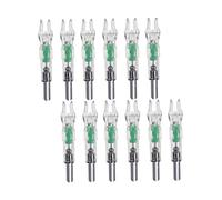 CAKEEYUM Cocche a Freccia a LED Cocche Luminose in plastica per tiro con L'Arco Illuminate la Coda dell'Arco della Freccia 12 Pezzi Colore Casuale