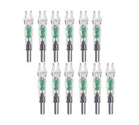 CAKEEYUM Cocche a LED Cocche Luminose in plastica per tiro con L'Arco Illuminate Freccia Coda ad Arco 12 Pezzi Colore Casuale Illuminato, per frecce, Frecce Che bussano