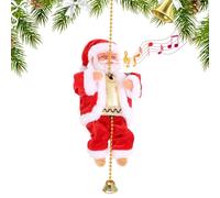 CAKEEYUM Corda elettrica Natalizia Che Si arrampica su Babbo Natale con Musica 2024 Divertente Babbo Natale Che Si arrampica sulla Scala per Gli Ornamenti dell'albero di in Peluche per