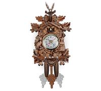 CAKEEYUM Cuckoo Clocks for Wall Wooden Pendulum Clock Vintage Bird Clock with Adjustable Button Battery Operated Hanging Cuckoo Pendulum for Living Room Decor