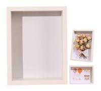 CAKEEYUM Frame di Scatola Ombra 4x6 3D Cavo 3D Piccolo Telaio in Scatola Ombra Resistente e Resistente all'umidità per L'Immagine di Fiori secchi di più, Solo Bianco, Piccolo, 4x6 fra