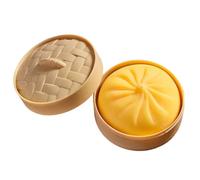 CAKEEYUM Giocattolo Gigante a Forma di gnocco - panino Bao con Cestino per Gioco sensoriale e Divertente Decorazione da scrivania Giocattolo Antistress Viola per Bambini e Adulti Squish Gigante a f