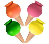 CAKEEYUM Globi per irrigazione per Piante 4 Pezzi Picchi per irrigazione in Terracotta 2-3 Giorni Spuntoni Automatici Bulbi per Automatica delle Piante Dispositivo a Goccia per