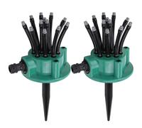 CAKEEYUM Irrigatore da Giardino Rotante a Braccio Multiplo da 2 Pezzi Irrigatore da Giardino con Ampia Copertura per Cortile, Prato per aiuole da, irrigatori per Cortile, Spruzzi d'Acqua