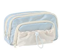 CAKEEYUM Matita custodia a matita con 5 compartimenti e custodia estetica estetica di capacità per la scuola per adolescenti per ragazzi, con compartimenti, Penci