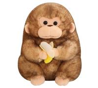 CAKEEYUM Peluche Scimmia da 23 cm, Scimmia di Peluche realistica, Morbida e Carina, Marrone, Giocattolo di per Decorazione e Coccole per Gli Amanti degli Animali.