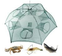 CAKEEYUM Pesce Trappola Nylon Mesh Robusto Piegato Pieghevole pesciolone in Stile Ombrello Trappola da 37x16 Pollici di pesciolini Portatile per gamberetti di gamberetti Granchio Granchio