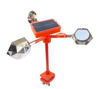 CAKEEYUM Reflective Bird Deterrent with Solar Voice Scarer 12" Tall Waterproof Bird Reflectors for Outside 360° Roating Woodpecker Deterrent for Garden Yard