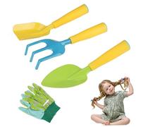 CAKEEYUM Set da Giardinaggio per Bambini 4 Pezzi/Set Mini ergonomico per Bambini da Giardinaggio Portatile Vibrante Angolo Arrotondato Strumenti educativi per per Esterni, Gar