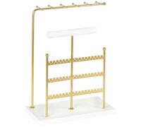 CAKEEYUM Supporto per Gioielli, Organizer per Orecchini in Metallo a 5 Strati con espositore per Fori per Orecchini per Orologi, Borchie, Braccialetti e collane, Supporto per Gioielli