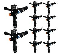 CAKEEYUM Testina irrigatore da 10 Pezzi Irrigatore per Prato a Copertura Totale a 360° G1/2 Filettatura Maschio Irrigatori da Giardino Collegamento Facile per da Giardino e aiuole di Verdure