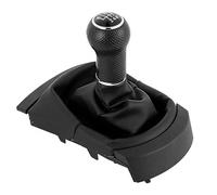 Cakievro Cuffia del cambio, colore nero, 5/6 marce, 12 mm, compatibile con Seat Ibiza 2002 2003 2004 2005 2006 2007 2008 2009 2010, pomello del cambio, colore nero (6 marce)
