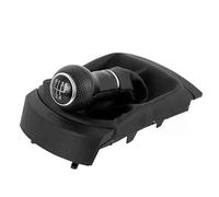 Cakievro Cuffia del cambio, colore nero, 5/6 marce, 12 mm, compatibile con Seat Ibiza 2002 2003 2004 2005 2006 2007 2008 2009 2010, pomello del cambio, colore nero (5 marce)