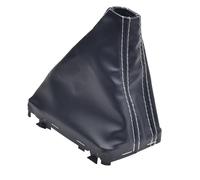 Cakievro Cuffia del Cambio Pelle PU con Linea Bianca, Rivestimento Soffietto Leva del Cambio Compatibile per Audi A3 8P A4 B8 A5 A6 C6 Q5 Q7 (2004-2015)