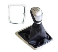 Cakievro Pomello del cambio a 5 marce, per Ford Focus 2009-2011 Pomello Cambio 5 Marce Manuali con Cuffia Leva Cambio(argento 5S)