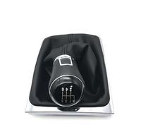 Cakievro Pomello del cambio per VW Passat B7 2011 2012 2013 2014 2015 5/6 velocità con bagagliaio in pelle nera 3AA711113A (6 velocità)