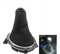 Cakievro Pomello leva del cambio manuale in pelle per auto + telaio per Honda Fit Jazz 2009 2010 2011 2012 2013 2014 2015