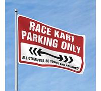 CakJuice Poster per dormitorio universitario gara kart solo parcheggio bandiera autunno giardino bandiera poster per dormitorio universitario (dimensioni: 152 x 244 cm)