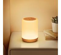 CAKLIK Lampada da Comodino LED Touch Dimmerabile, Luce Notturna Bambini Ricaricabile con 4 Modalità e 256 RGB, 2000mAh Abat Jour Senza Fili con Funzione Timer per Camera da letto, Cameretta