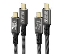 CAKOBLE cavo usb type-c 0,5 mt,[2Pezzi 0.5M] 240W USB C 3.2 Gen2 20 Gbps Cavo Tipo C Ricarica Rapida,5K@60Hz Cavo USB C Video Cavo Thunderbolt 4 Per Laptop,Monitor,docking,Display,Monitor,VR