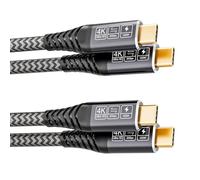 CAKOBLE Cavo USB Type-C 0.5m,[2Pezzi 0,5M] Trasmissione USB 3.2 Gen2 20 Gbps 100w Cavo Ricarica USB C,usb c video 5K/4K@60Hz Cavo USB C Corto Per Telefoni Cellulari, Monitor, Laptop