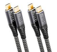 CAKOBLE Cavo USB Type-C 2 metri, [2Pezzi 2M] 100W Cavo USB C 3.2 Gen2 20 Gbps Cavo Ricarica USB C,4K@60Hz Cavo USB C Monitor Compatibilità Cavo Thunderbolt 4/3 Per MacBooks,Dock,M3,SSD,eGPU,Laptops