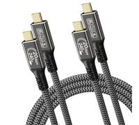 CAKOBLE Cavo USB Type-C 2 metri, [2Pezzi 2M] 240W USB C 3.2 Gen2 20 Gbps Cavo Ricarica USB C,4K@60Hz Cavo USB C Video Cavo Thunderbolt 4/3 Per Laptop,Monitor,docking,Display,Monitor,VR