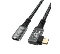 CAKOBLE prolunga usb c 2m, Prolunga USB C Maschio Femmina prolunga usb 3.2, Supporta 20 Gpbs Sync 240 W 4K@60Hz prolunga usb c 90 gradi Compatibile per iPhone 16/15, MacBook Pro Galaxy S24 S23