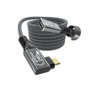 CAKOBLE Prolunga USB C 3 Metri, Maschio Femmina USB 3.2, 20 Gpbs Sync 240 W 4K@60Hz, 90 Gradi, Compatibile per iPhone 16/15, MacBook Pro, Galaxy S24 S23