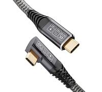 CAKOBLE USB C 90 Gradi da Cavo USB C a USB C 2M, 20Gbps USB 3.2 Gen2 Cavo USB Type-C,4K@60Hz Trasmissione Video, 100W/5A Cavo USB Type-C Ricarica Rapida Per MacBook Pro, Xiaomi, Samsung