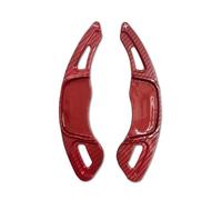 CAKYSE Compatibile con per Golf 7 7.5 per GTI per Tiguan per Scirocco Volante per Auto Paddle Shifter Gear Shift Shifter Accessori di Estensione 469512 Paddle del Volante Auto(Red Carbon Fiber)