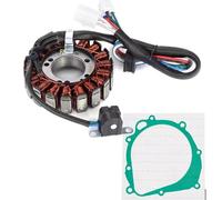 CAKYSE Compatibile con Suzuki per Ltz400 per Quadsport Z 400 2003-2008 Bobina Statore per Moto Regolatore Raddrizzatore Guarnizione 32101-07g00 32101-07g01 Bobina Statore Magnetico(C)